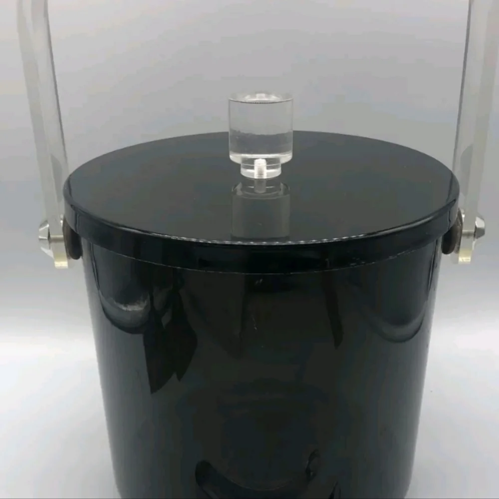 Vintage 1960's MCM Insulated 3 Piece Lucite Ice Bucket by Styson Art Products